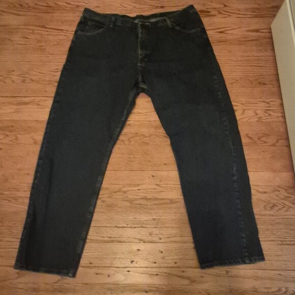 Wrangler’s Men’s Dark Blue Denim Jeans 42 x 32 5 pocket western, cowboy - Picture 1 of 7